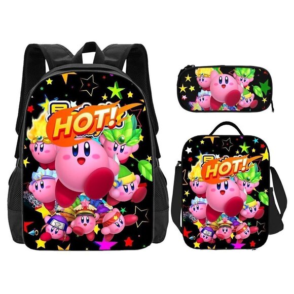 Game Cartoon Backpack Set,Casual Bookbags With Lunch Box Pencil Case, Anime Cute - Picture 1 of 1